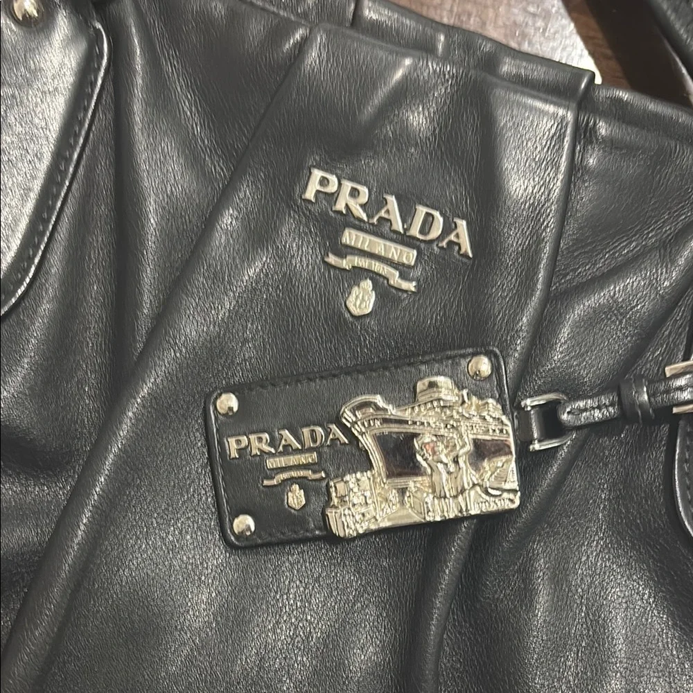Prada Black Shoulder Bag with Silver Hardware - Picture 2 of 4